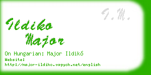 ildiko major business card