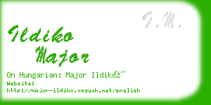 ildiko major business card
